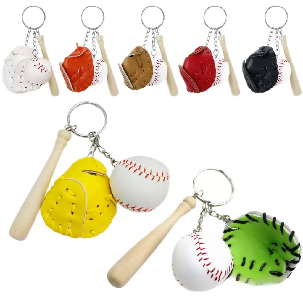 Ornament Ball Set - Set di 3 Portachiavi da Baseball
