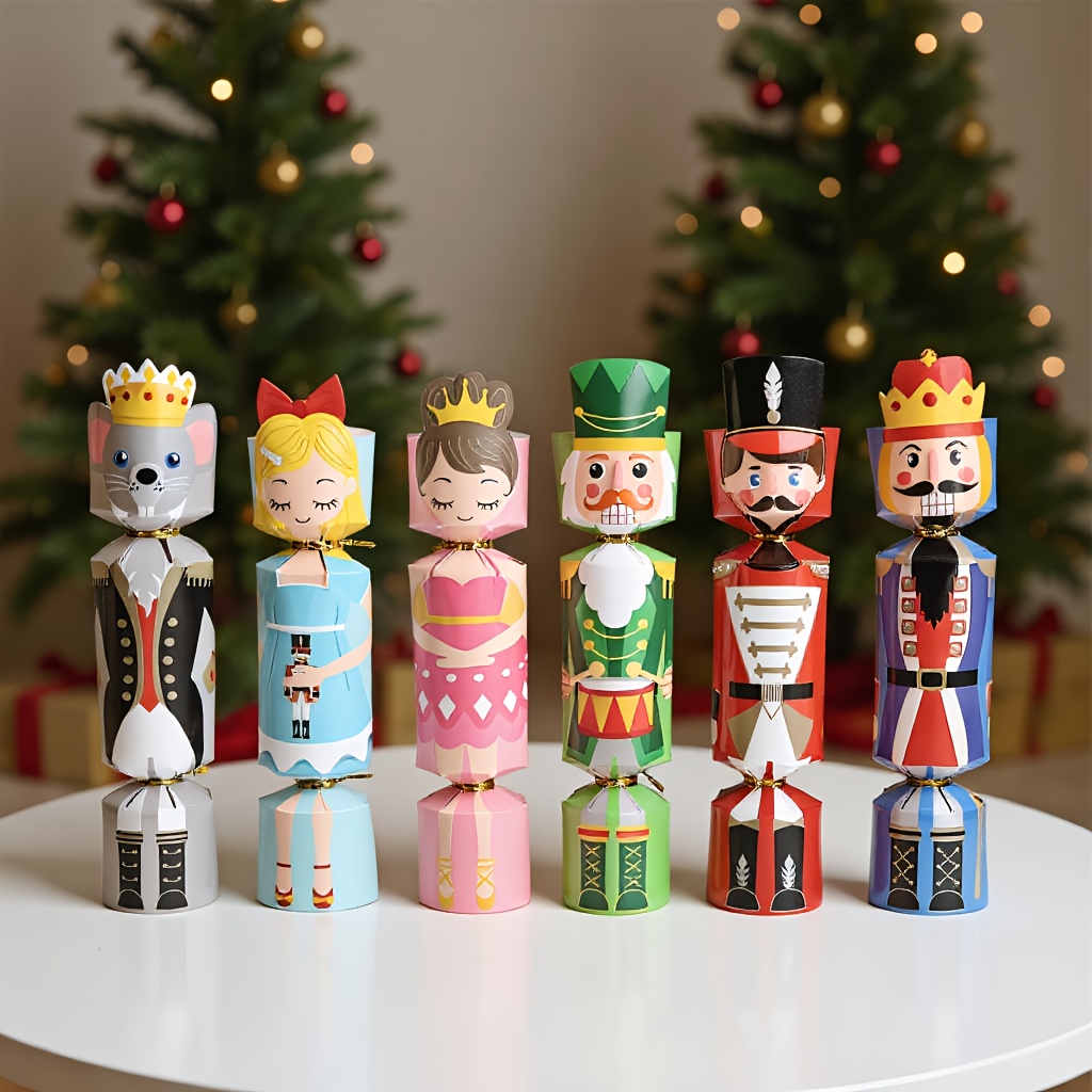 Nutcracker Figurine - 24 Pezzi Scatole Regalo Natalizie a