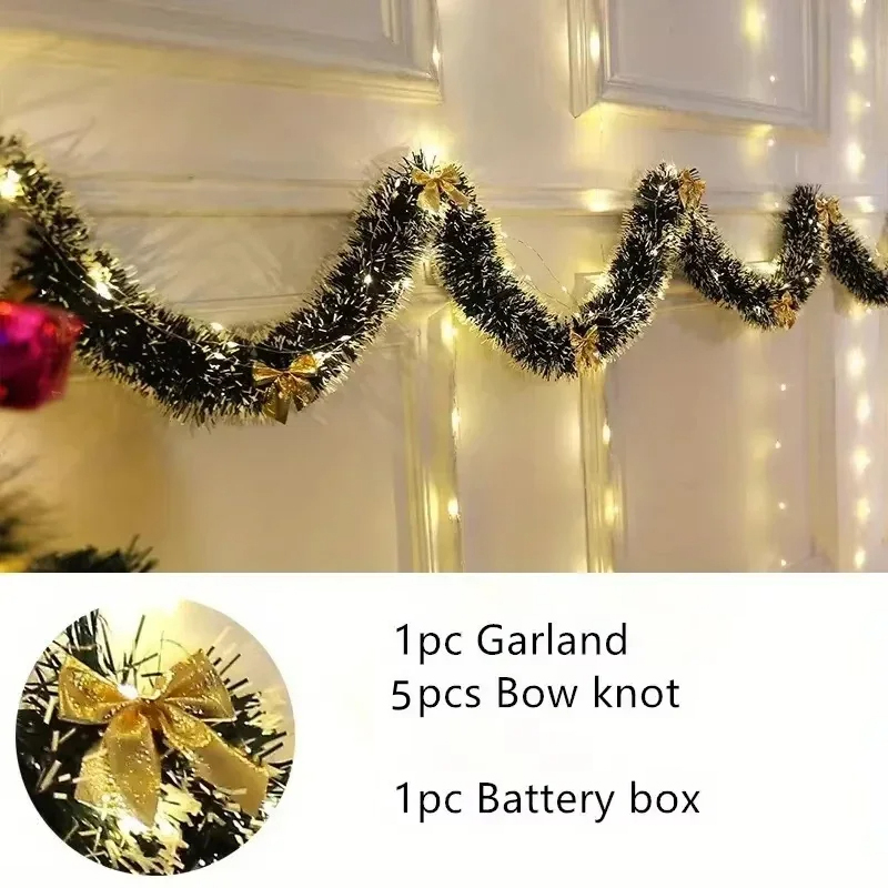 Tinsel Garland Decoration - Ghirlanda Natalizia a LED da 2M,