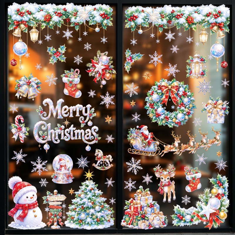 9 Fogli di Adesivi Statici Nat - Snowflake Window Decal recensione e prezzo